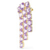 Millenia Brooch Octagon Cut, Purple, Gold-Tone Plated