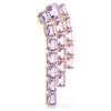 Millenia Brooch Octagon Cut, Purple, Gold-Tone Plated