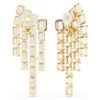Millenia Clip Earrings Octagon Cut, Chandelier, Purple, Gold-Tone Plated Millenia Clip Earrings Octagon Cut, Chandelier, Purple, Gold-Tone Plated