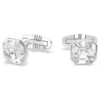 Millenia Cufflinks Octagon Cut, White, Rhodium Plated Millenia Cufflinks Octagon Cut, White, Rhodium Plated