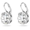 Millenia Drop Earrings Round Cut, White, Rhodium Plated Millenia Drop Earrings Round Cut, White, Rhodium Plated