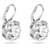 Millenia Drop Earrings Round Cut, White, Rhodium Plated Millenia Drop Earrings Round Cut, White, Rhodium Plated