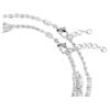 Millenia Layered Necklace Mixed Cuts, White, Rhodium Plated