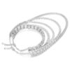 Millenia Layered Necklace Mixed Cuts, White, Rhodium Plated