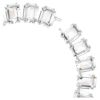Millenia Necklace Oversized Crystals, Octagon Cut, White, Rhodium Plated