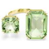 Millenia Open Ring Octagon Cut, Green, Gold-Tone Plated Millenia Open Ring Octagon Cut, Green, Gold-Tone Plated