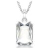 Millenia Pendant Octagon Cut, White, Rhodium Plated