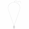 Millenia Pendant Octagon Cut, White, Rhodium Plated
