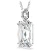 Millenia Pendant Octagon Cut, White, Rhodium Plated