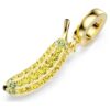 Minions Banana Charm Pavé, Yellow, Gold-Tone Plated Minions Banana Charm Pavé, Yellow, Gold-Tone Plated