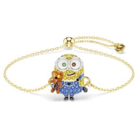 Minions Bob Bracelet Pavé, Multicolored, Gold-Tone Plated