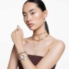 Sublima Layered Pendant White, Gold-Tone Plated Sublima Layered Pendant White, Gold-Tone Plated
