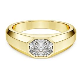 Octagon Band Ring Lab-Grown Diamonds 1.0 Ct Tw, Octagon Shape, 14K Yellow Gold Octagon Band Ring Lab-Grown Diamonds 1.0 Ct Tw, Octagon Shape, 14K Yellow Gold