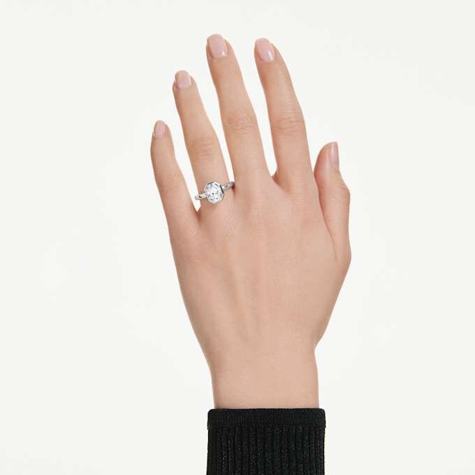 Octagon Bezel Ring Lab-Grown Diamonds 2.0 Ct Tw, Octagon Shape, 14K White Gold Octagon Bezel Ring Lab-Grown Diamonds 2.0 Ct Tw, Octagon Shape, 14K White Gold