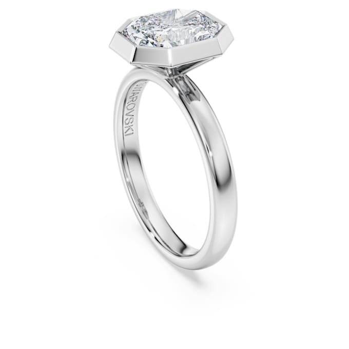 Octagon Bezel Ring Lab-Grown Diamonds 2.0 Ct Tw, Octagon Shape, 14K White Gold Octagon Bezel Ring Lab-Grown Diamonds 2.0 Ct Tw, Octagon Shape, 14K White Gold