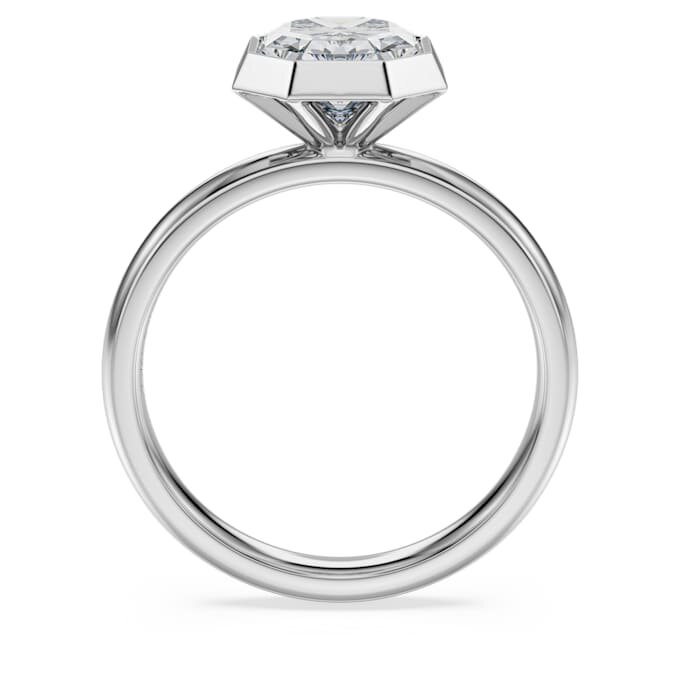 Octagon Bezel Ring Lab-Grown Diamonds 2.0 Ct Tw, Octagon Shape, 14K White Gold Octagon Bezel Ring Lab-Grown Diamonds 2.0 Ct Tw, Octagon Shape, 14K White Gold