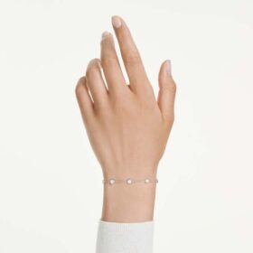 Octagon Bracelet Lab-Grown Diamonds 0.8 Ct Tw, Round Shape, Sterling Silver
