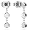 Octagon Drop Earrings Lab-Grown Diamonds 0.6 Ct Tw, Round Shape, Sterling Silver