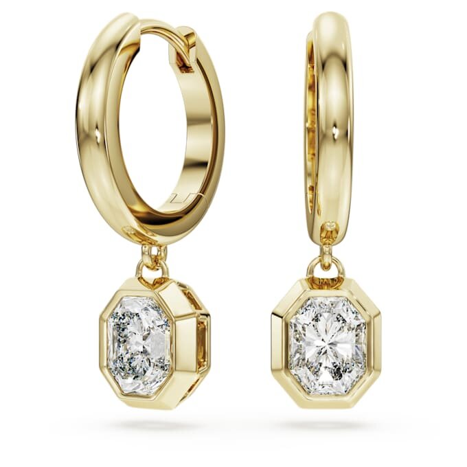 Octagon Drop Earrings Lab-Grown Diamonds 1.0 Ct Tw, Octagon Shape, 14K Yellow Gold Octagon Drop Earrings Lab-Grown Diamonds 1.0 Ct Tw, Octagon Shape, 14K Yellow Gold