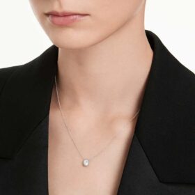 Octagon Pendant Lab-Grown Diamonds 0.5 Ct Tw, Octagon Shape, 14K White Gold