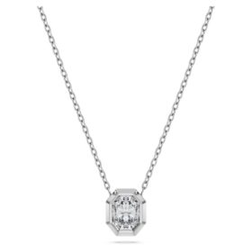 Octagon Pendant Lab-Grown Diamonds 0.5 Ct Tw, Octagon Shape, 14K White Gold