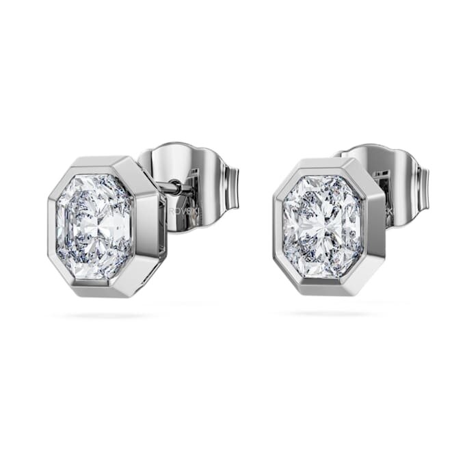 Octagon Stud Earrings Lab-Grown Diamonds 1.0 Ct Tw, Octagon Shape, 14K White Gold Octagon Stud Earrings Lab-Grown Diamonds 1.0 Ct Tw, Octagon Shape, 14K White Gold