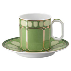 Signum Coffee Cup with Saucer Porcelain, Green