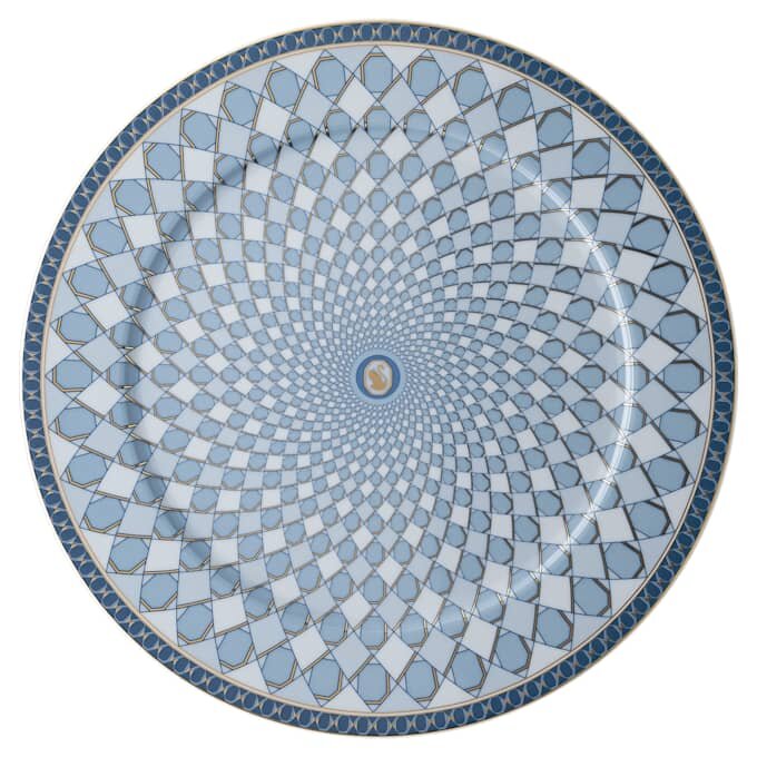 Signum Service Plate Porcelain, Large, Blue Signum Service Plate Porcelain, Large, Blue