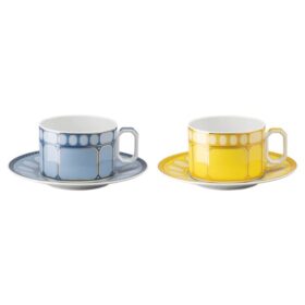 Signum Teacup Set Porcelain, Multicolored