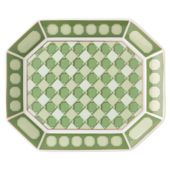 Signum Tray Porcelain, Small, Green Signum Tray Porcelain, Small, Green