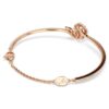 Snake Bangle Mixed Cuts, Year of the Snake, Red, Rose Gold-Tone Plated Snake Bangle Mixed Cuts, Year of the Snake, Red, Rose Gold-Tone Plated