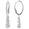 Stilla Attract Hoop Earrings Round Cut, White, Rhodium Plated Stilla Attract Hoop Earrings Round Cut, White, Rhodium Plated