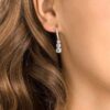 Stilla Attract Hoop Earrings Round Cut, White, Rhodium Plated Stilla Attract Hoop Earrings Round Cut, White, Rhodium Plated