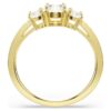 Stilla Attract Ring Round Cut, White, Gold-Tone Plated