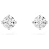 Stilla Attract Stud Earrings Round Cut, White, Rhodium Plated Stilla Attract Stud Earrings Round Cut, White, Rhodium Plated