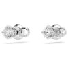 Stilla Attract Stud Earrings Round Cut, White, Rhodium Plated Stilla Attract Stud Earrings Round Cut, White, Rhodium Plated