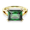 Stilla Cocktail Ring Rectangular Cut, Green, Gold-Tone Plated Stilla Cocktail Ring Rectangular Cut, Green, Gold-Tone Plated