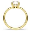 Stilla Cocktail Ring Round Cut, White, Gold-Tone Plated Stilla Cocktail Ring Round Cut, White, Gold-Tone Plated