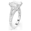 Stilla Cocktail Ring Square Cut, Pavé, White, Rhodium Plated Stilla Cocktail Ring Square Cut, Pavé, White, Rhodium Plated