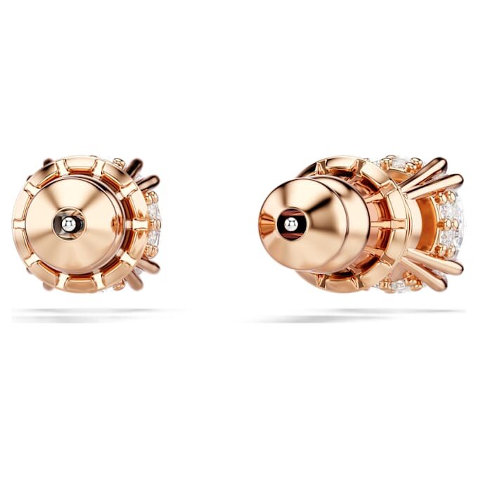 Stilla Stud Earrings Round Cut, White, Rose Gold-Tone Plated Stilla Stud Earrings Round Cut, White, Rose Gold-Tone Plated