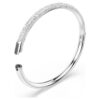 Sublima Bangle Snow Pavé, White, Rhodium Plated Sublima Bangle Snow Pavé, White, Rhodium Plated