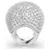 Sublima Cocktail Ring Large, White, Rhodium Plated Sublima Cocktail Ring Large, White, Rhodium Plated
