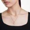 Sublima Layered Pendant White, Gold-Tone Plated Sublima Layered Pendant White, Gold-Tone Plated