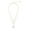 Sublima Layered Pendant White, Gold-Tone Plated Sublima Layered Pendant White, Gold-Tone Plated