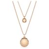 Sublima Layered Pendant White, Rose Gold-Tone Plated Sublima Layered Pendant White, Rose Gold-Tone Plated