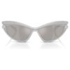 Sunglasses Cat-Eye Shape, Silver Tone Sunglasses Cat-Eye Shape, Silver Tone
