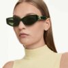 Sunglasses Cat-Eye Shape, Sk6045, Green Sunglasses Cat-Eye Shape, Sk6045, Green