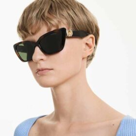 Sunglasses Cat-Eye Shape, Sk6047, Light Brown