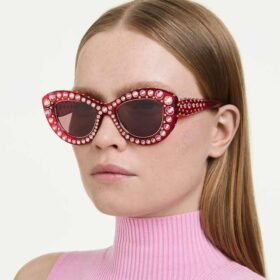 Sunglasses Cat-Eye Shape, Sk6060, Red Sunglasses Cat-Eye Shape, Sk6060, Red