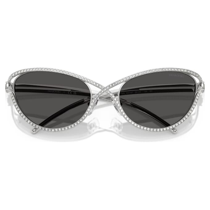 Sunglasses Cat-Eye Shape, Sk7025, Silver Tone Sunglasses Cat-Eye Shape, Sk7025, Silver Tone